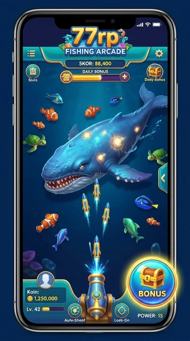 Cuplikan layar menu unduhan 77rp untuk perangkat Android